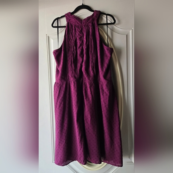 NWT LOFT Plus Chic Deep Purple Cross Halter Dress - Plus Size 18 - Picture 8 of 8